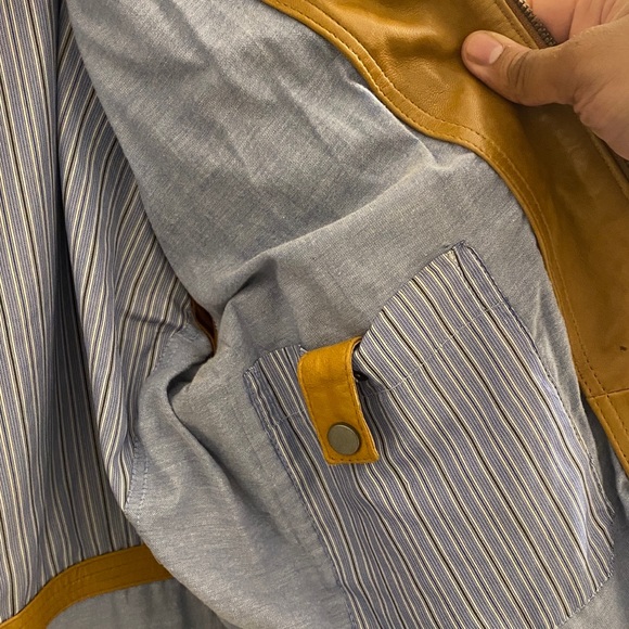 Brand New Tan Genuine leather mens jacket from Danier Leather - Picture 10 of 16